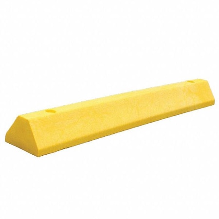 Plastics R Unique Parking Block, Deluxe, 4 ft., Yellow, Spikes D4PBY-SPIKES