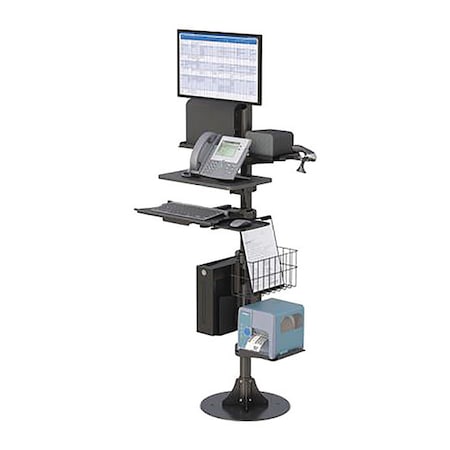 Afc Industries Stationary Pole Mount Computer Stand 772459G