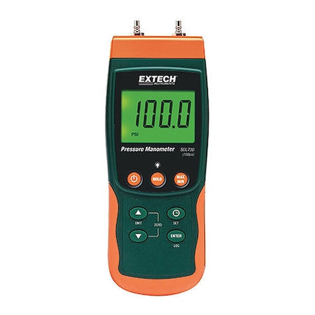 Extech Pressure Manometer/Datalogger, 100psi SDL730