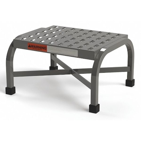 Ega Heavy Duty Step Stool, Perforated Step, 16"W x 14"D Platform, 10.5"H, 350 lbs. Capacity PSS