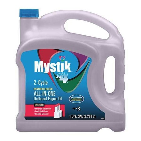Mystik All-In-1 2T Outboard Engine Oil, 1 Gal, PK4 663099002180