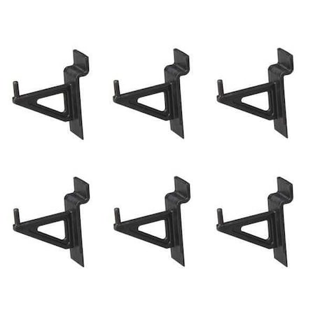 Easy Living Hooks, Plastic, 2", Black, PK6 01100635