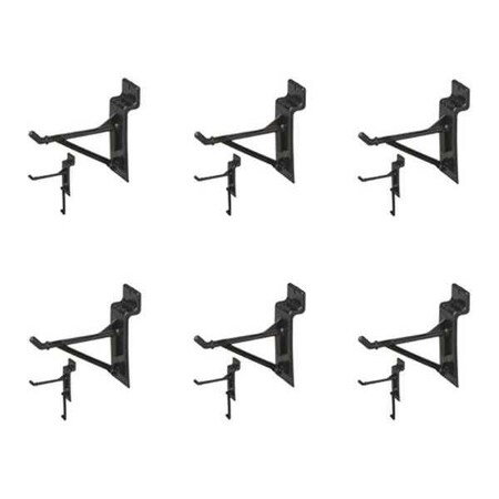 Easy Living Hooks, Plastic, 3", Black, PK6 01100646