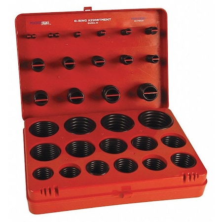 Huyett O-Ring Assortment, Buna-N, 382 pcs. DISP-OR382