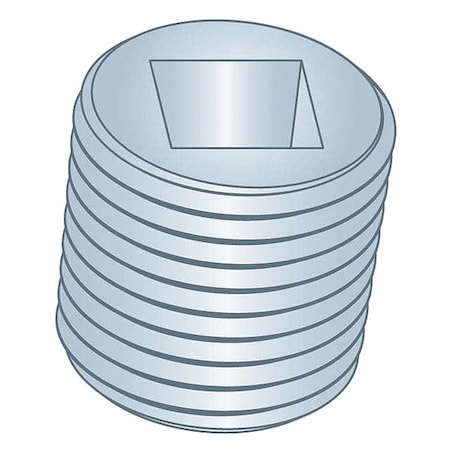 Huyett Pipe Plug, 1/4", Square Socket, Low Carbon PP-0250D31-LCZ3