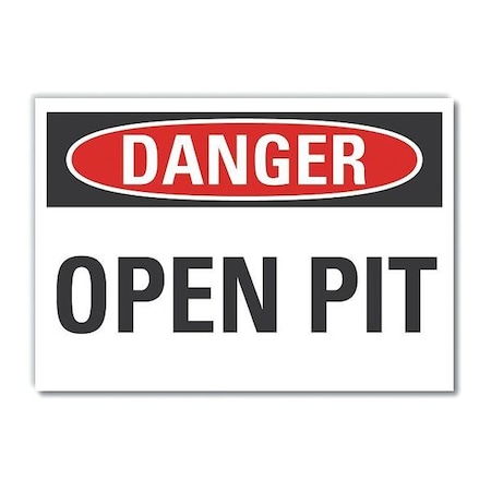 Lyle Danger Sign, 10 in H, 14 in W, Non-PVC Polymer, Horizontal Rectangle, English, LCU4-0315-ED_14x10 LCU4-0315-ED_14x10