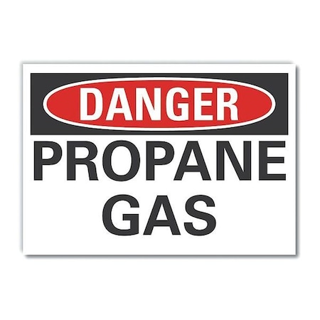 Lyle Propane Danger Reflective Label, 3 1/2 in H, 5 in W, English, LCU4-0337-RD_5X3.5 LCU4-0337-RD_5X3.5