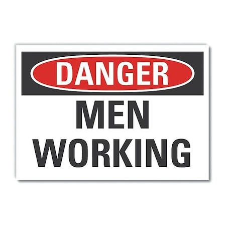 Lyle Danger, Men Working, 14 in W x 10 in H, Horizontal Rectangle, Non-PVC Polymer, LCU4-0340-ED_14x10 LCU4-0340-ED_14x10