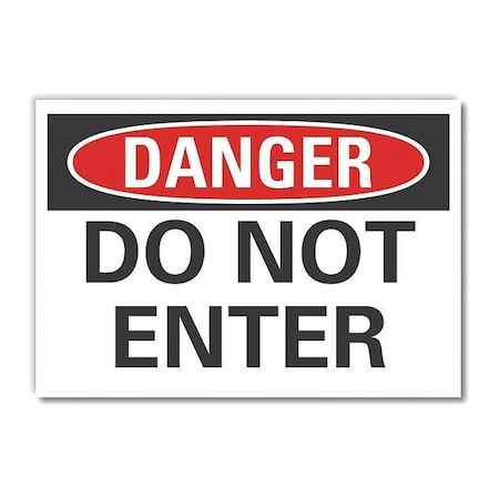 Lyle Exit & Entrance Danger Reflective Label, 3 1/2 in Height, 5 in Width, Reflective Sheeting, English LCU4-0345-RD_5X3.5