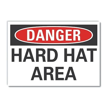 Lyle Decal Danger Hard Hat Area, 10"x7" LCU4-0358-ND_10X7