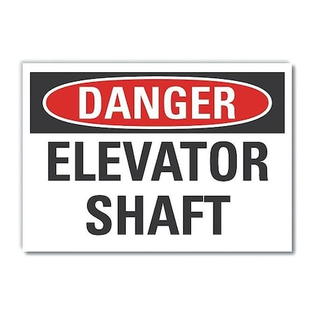 Lyle Danger, Elevator shaft, 10 in W x 7 in H, Vertical Rectangle, Non-PVC Polymer, LCU4-0368-ED_10x7 LCU4-0368-ED_10x7