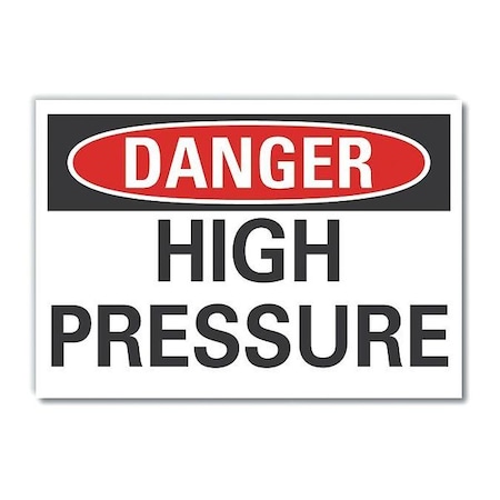 Lyle Danger, High Pressure, 5 in W x 3 1/2 in H, , Reflective Sheeting, LCU4-0360-RD_5X3.5 LCU4-0360-RD_5X3.5