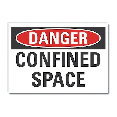 LYLE Decal Danger Confined Space, 7"x5" LCU4-0364-ND_7X5