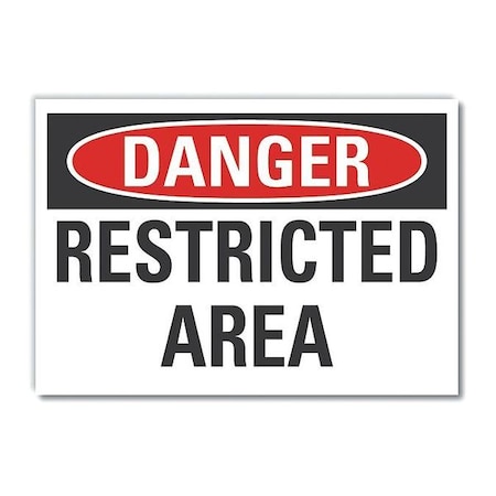 Lyle Danger Sign, 10 in H, 14 in W, Non-PVC Polymer, Horizontal Rectangle, English, LCU4-0378-ED_14x10 LCU4-0378-ED_14x10