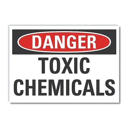 Lyle Toxic Materials Danger Label, 3 1/2 in H, 5 in W, Polyester, Horizontal Rectangle, LCU4-0379-ND_5X3.5 LCU4-0379-ND_5X3.5
