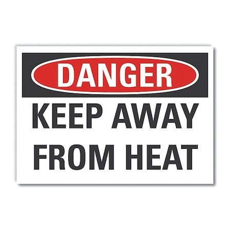 Lyle Keep Away Danger Reflective Label, 5 in H, 7 in W, Reflective Sheeting, English, LCU4-0424-RD_7X5 LCU4-0424-RD_7X5