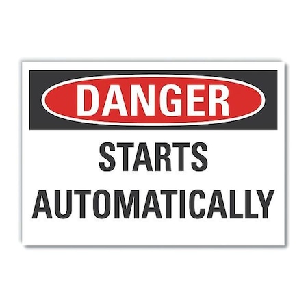 Lyle Danger Sign, 10 in Height, 14 in Width, Reflective Sheeting, Horizontal Rectangle, English LCU4-0437-RD_14X10