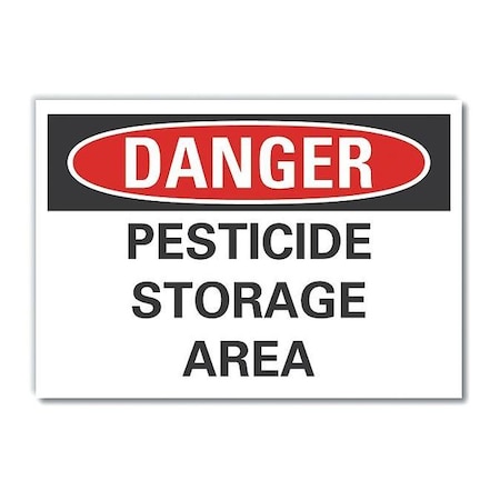 Lyle Pesticide Danger Label, 7 in H, 10 in W, Polyester, Vertical Rectangle, English, LCU4-0458-ND_10X7 LCU4-0458-ND_10X7