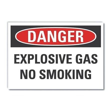 Lyle No Smoking Danger Label, 7" H, 10" W, Polyester, Vertical Rectangle, English, LCU4-0471-ND_10X7 LCU4-0471-ND_10X7