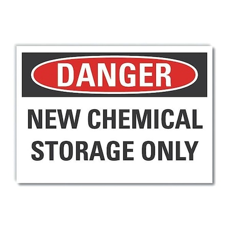 Lyle Chemical Storage Danger Label, 3 1/2 in Height, 5 in Width, Polyester, Horizontal Rectangle LCU4-0490-ND_5X3.5