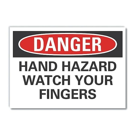 Lyle Danger Sign, 3 1/2 in Height, 5 in Width, Reflective Sheeting, Horizontal Rectangle, English LCU4-0508-RD_5X3.5