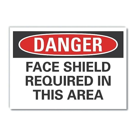 Lyle Face Mask Danger Label, 3 1/2 in Height, 5 in Width, Polyester, Horizontal Rectangle, English LCU4-0528-ND_5X3.5