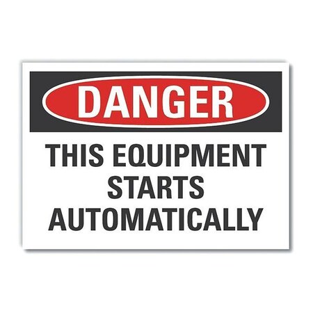 Lyle Danger Sign, 10 in Height, 14 in Width, Polyester, Horizontal Rectangle, English LCU4-0540-ND_14X10