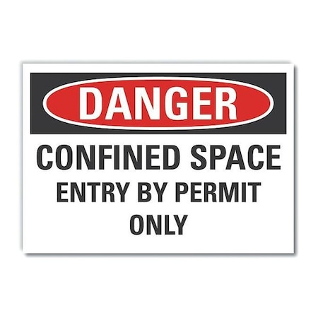 Lyle Decal Danger Confined Space, 5"x3-1/2", LCU4-0546-ND_5X3.5 LCU4-0546-ND_5X3.5