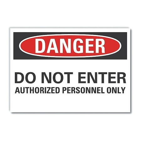 Lyle Decal Danger Do Not Enter, 5"x3-1/2", LCU4-0560-ND_5X3.5 LCU4-0560-ND_5X3.5