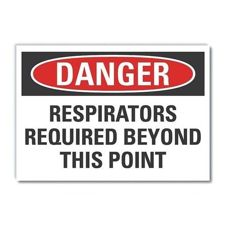 Lyle Danger Sign, 10 in Height, 14 in Width, Reflective Sheeting, Horizontal Rectangle, English LCU4-0567-RD_14X10