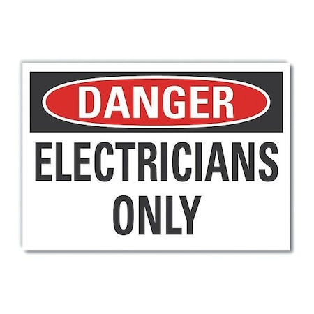 Lyle Electrical Equipment Danger Label, 10 in Height, 14 in Width, Polyester, Horizontal Rectangle LCU4-0393-ND_14X10