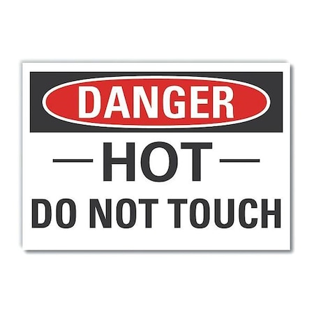 Lyle Hot Danger Label, 7 in H, 10 in W, Polyester, Vertical Rectangle, English, LCU4-0389-ND_10X7 LCU4-0389-ND_10X7
