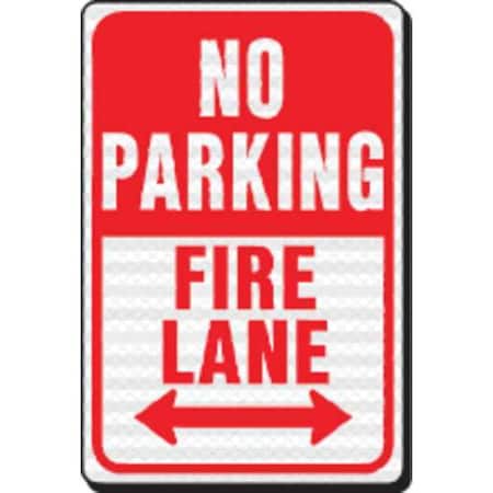 Hy-Ko Reflective Sign, No Parking Fire Lane, HD HW-26HDR