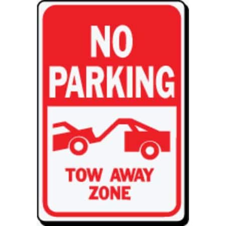 Hy-Ko HD Refl Sign, No Parking Tow Away Zone, HW-27HDR HW-27HDR