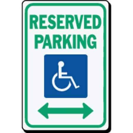 Hy-Ko Reflective Sign, Reserved Parking, HD HW-32HDR