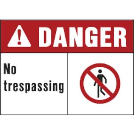Hy-Ko Sign, Danger No Trespassing, PK5 5140