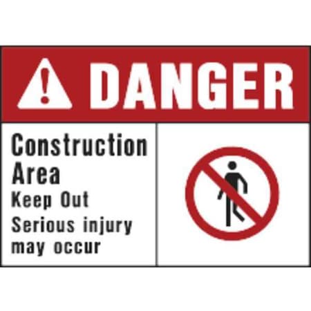 Hy-Ko Sign, Danger Constructed Area, PK5 5201