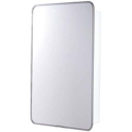 Ketcham 16" x 28" Surface Mounted Stainless Steel Framed Round Corner Cabinet 105RSWT-HC-R