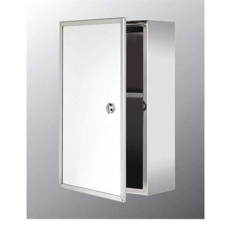 Ketcham 9" x 15" Surface Mounted SS Frame Front Lock Lockable Medicine Cabinet 715K