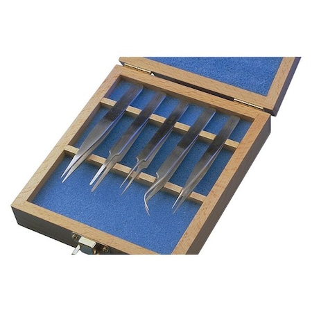 Aven Tweezers, Set 5pcs., Technik, Wooden Case 18476USA