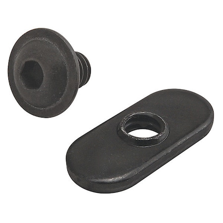 80/20 1/4"-20 Socket Head Cap Screw, Button Flanged, Black Zinc Plated Steel, 3/8 in Length 3386