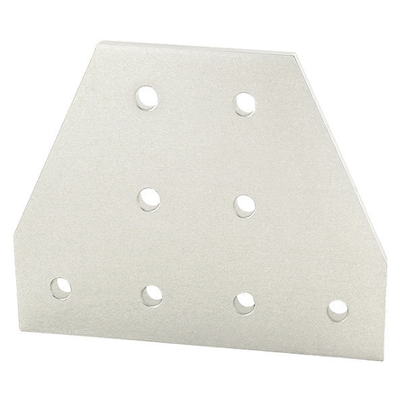 80/20 TeeJoiningPlate, Alum, Silver, 41/2in, 1/4in 4355