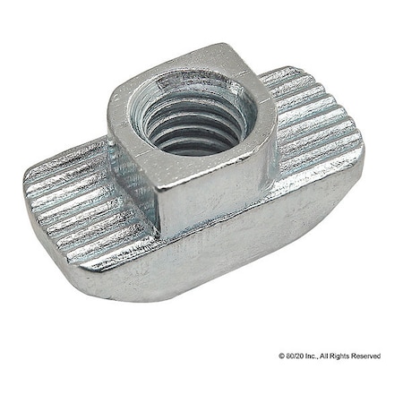 80/20 Drop in T-Nut, Steel, Zinc-Plated 13116