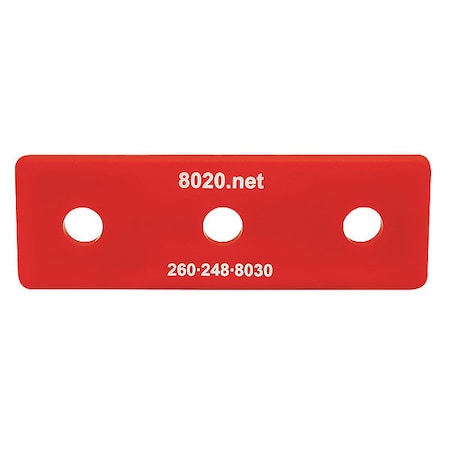 80/20 End Cap Red W/Push-Ins 1030 2026RED
