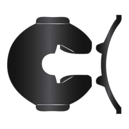 Rotor Clip External-E E-Clip, Steel, Black Phosphate Finish EL-037