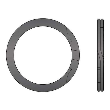 Huyett Internal Retaining Ring, Steel, Plain Finish, 1.375 in Bore Dia. RRT-137