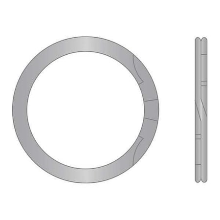 Huyett Internal Retaining Ring, 18-8 Stainless Steel, Plain Finish, 1.250 in Bore Dia. RRT-125-S02