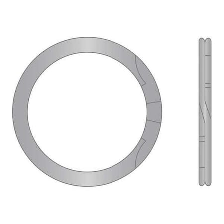 Huyett Internal Retaining Ring, 18-8 Stainless Steel, Plain Finish, 1.023 in Bore Dia. RRN-102-S02