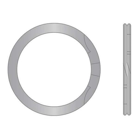 Huyett Internal Retaining Ring, 18-8 Stainless Steel, Plain Finish, 1 in Bore Dia. RR-100-S02