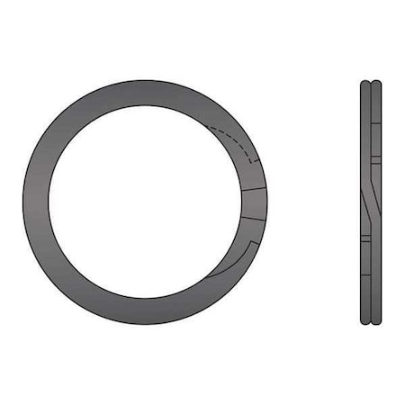 Rotor Clip External Retaining Ring, Steel, Plain Finish RSN-200